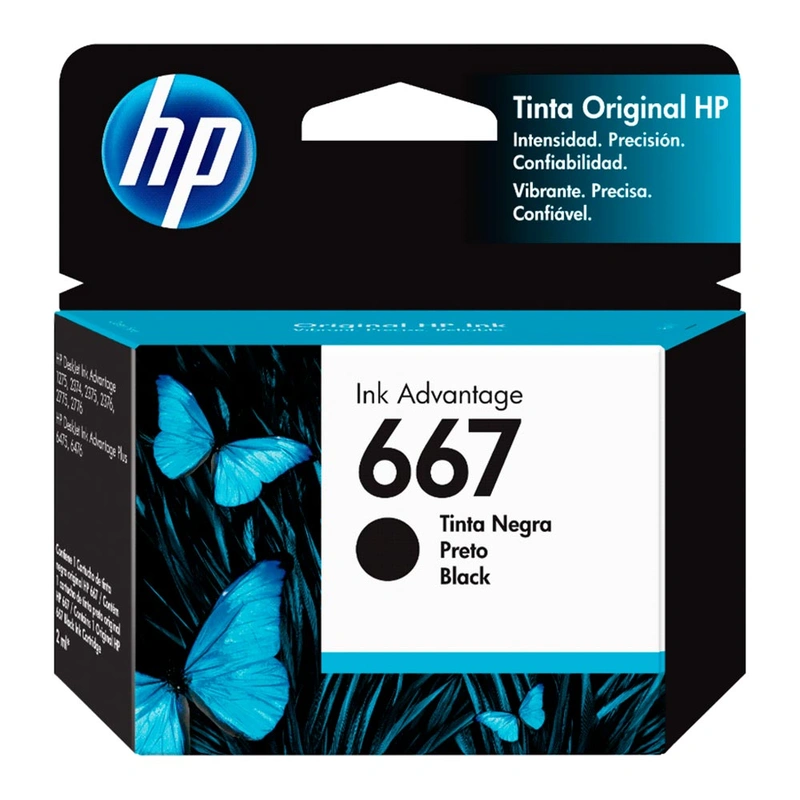 Cartucho de Tinta HP 3YM79AL 667 - Preto 667 3YM79AL