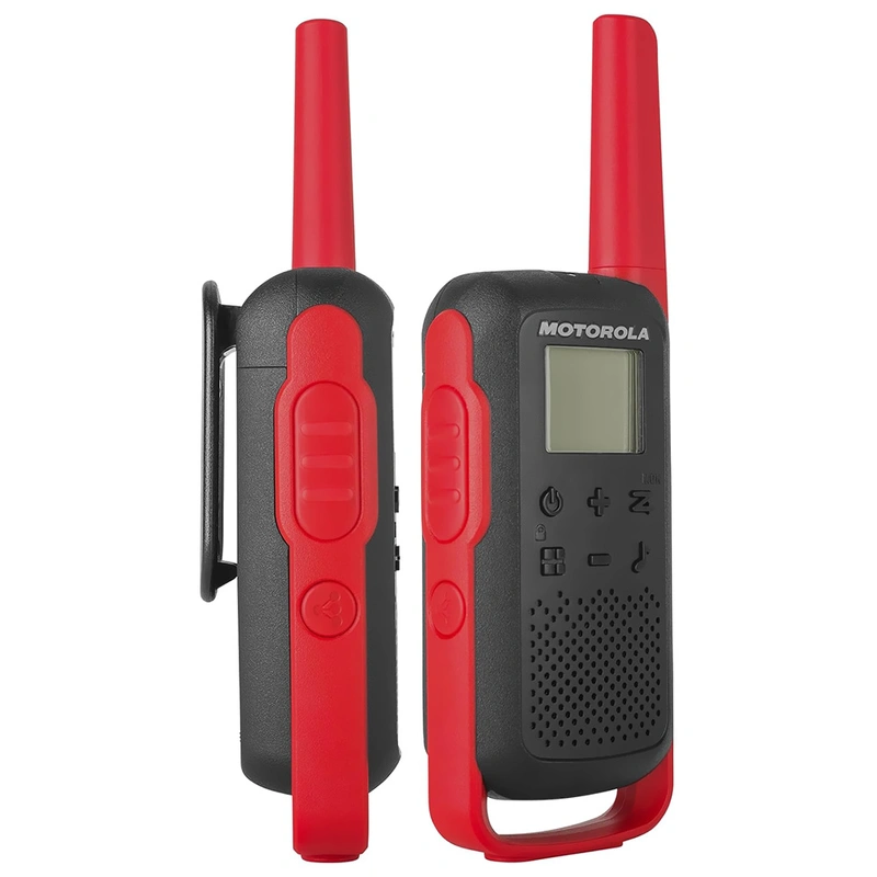 Walkie Talkie Motorola T210 FRS GMRS 20 Milhas Bivolt - Preto Vermelho - Imagem 2
