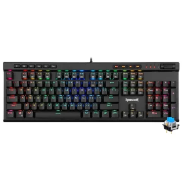 Teclado Gamer Mecânico Redragon K580RGB Vata USB RGB Blue Inglês - Preto