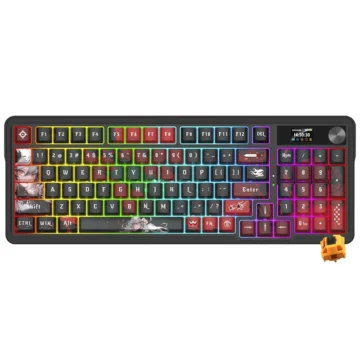 Teclado Gamer Mecânico Redragon K719AK-RGB-PRO Artemis Pro Wireless RGB Inglês - Preto