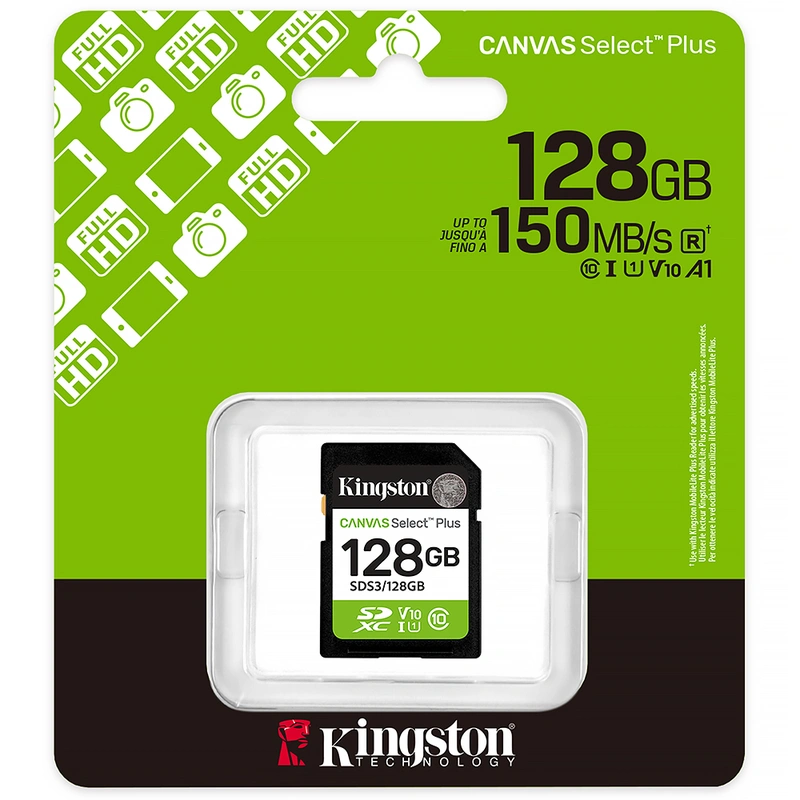 Cartão de Memória SD Kingston Canvas Select Plus C10 128GB - SDS3128GB - Imagem 3