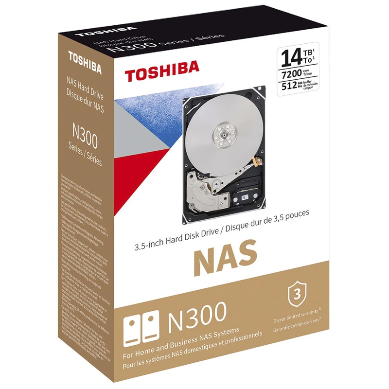 HD Toshiba 14TB N300 Nas 3.5 SATA 6.0 Gbit/s HDWG51EXZSTA - Imagem 3