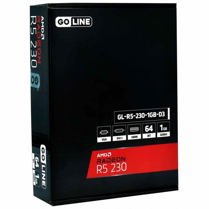 Placa de Vídeo Goline 1GB Radeon R5-230 DDR3 - GL-R5-230-1GB-D3 Base: 625MHz - Imagem 3