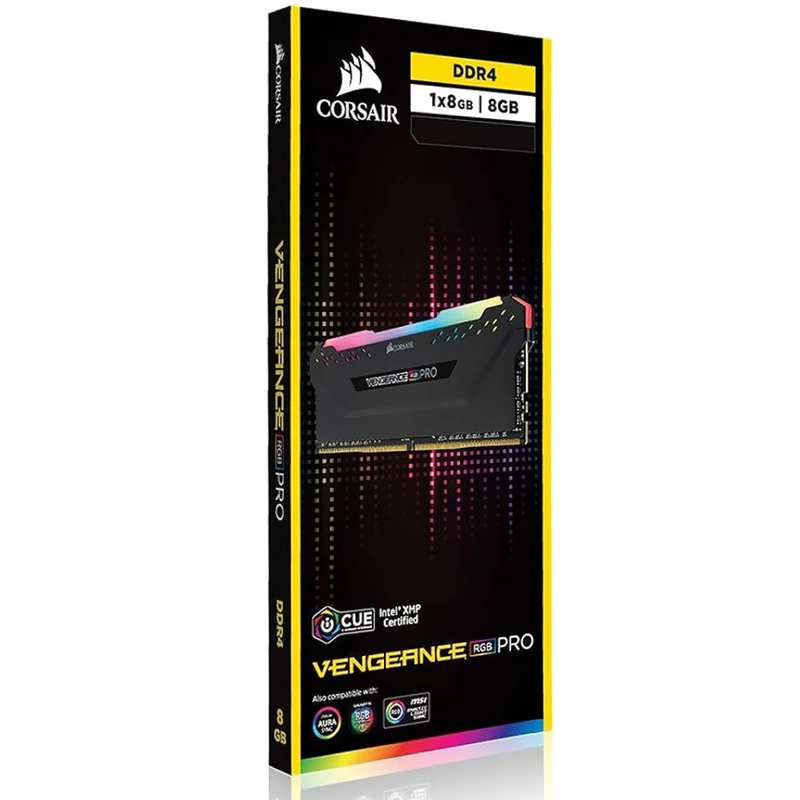 Memória RAM Corsair Vengeance RGB Pro DDR4 8GB 3200MHz - Preto (CMW8GX4M1E3200C16) - Imagem 4
