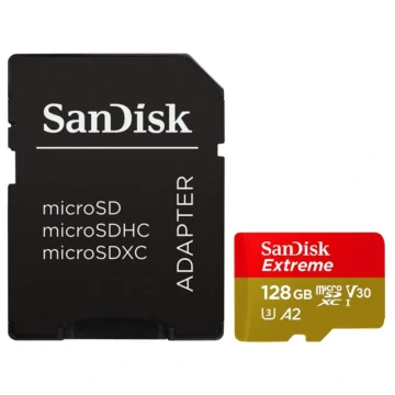 Cartão de Memória Micro SD SanDisk Extreme U3 V30 128GB 4K - SDSQXAA-128G-GN6AA