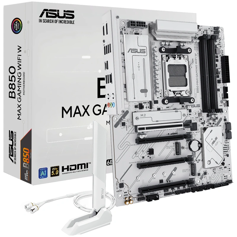 Placa Mãe ASUS B850 Max Gaming Wi-Fi W Socket AM5 DDR5 AMD B850 ATX