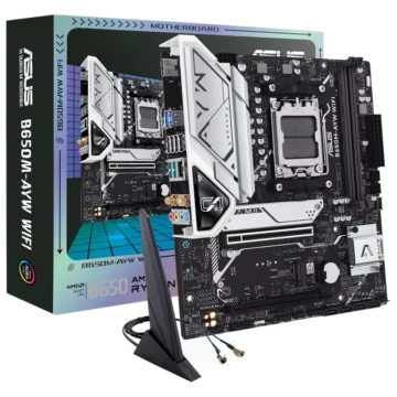 Placa Mãe ASUS B650M-AYW Wi-Fi Socket AM5 DDR5 AMD B650 Micro ATX Wi-Fi 6