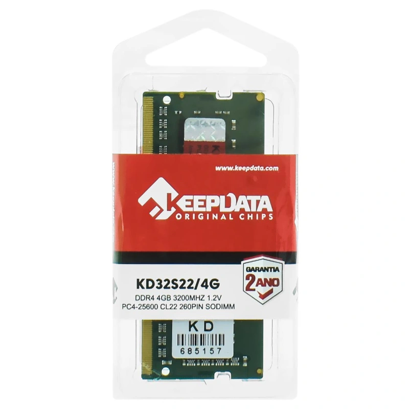 Memória RAM para Notebook Keepdata DDR4 4GB 3200MHz - KD32S224G SODIMM - Imagem 3