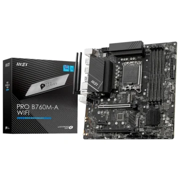 Placa Mãe MSI Pro B760M-A Wi-Fi Socket LGA 1700 DDR5 Intel B760 Micro ATX