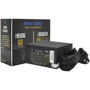 Fonte de Alimentação Mtek PSR850A31 850W ATX Semi Modular 80 Plus Gold (ATX 3.1)
