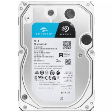HD Seagate 10TB SkyHawk AI Surveillance 3.5 SATA 6Gb/s ST10000VE001