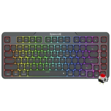 Teclado Gamer Redragon K706RGB-PRO Aether Pro Wireless RGB RED Inglês - Preto