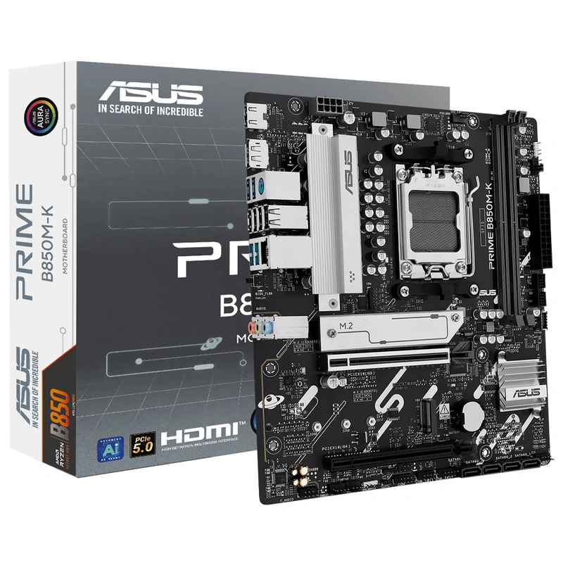 Placa Mãe ASUS Prime B850M-K Socket AM5 DDR5 AMD B850 Micro ATX