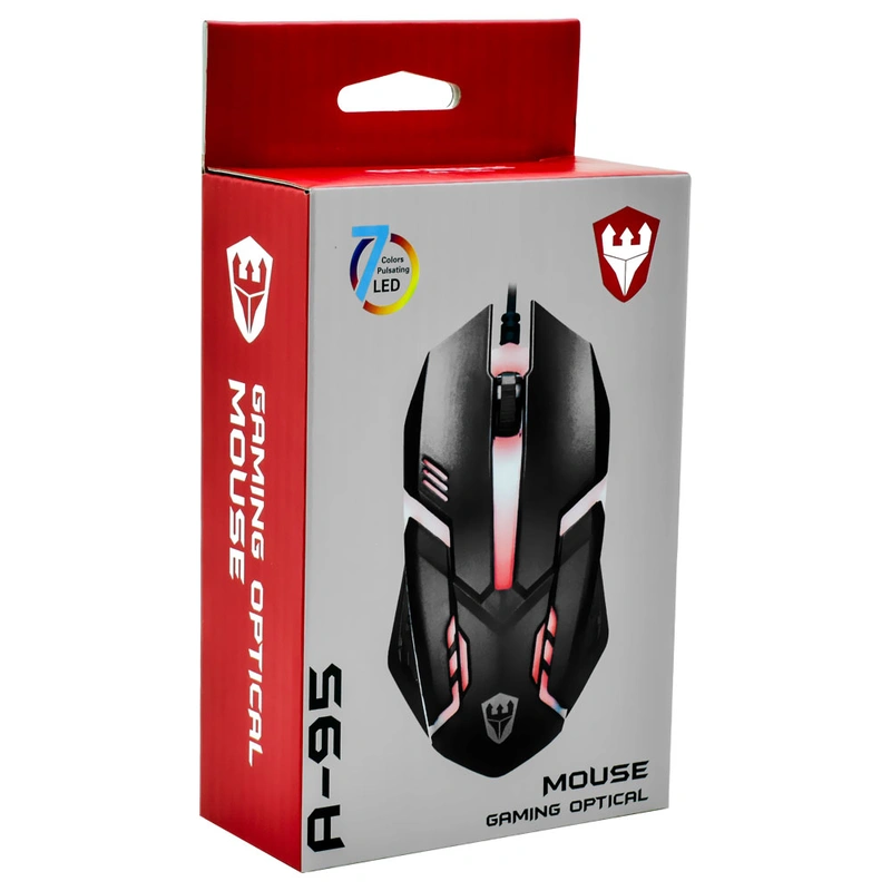 Mouse Gamer Satellite A-95 USB RGB - Preto Com fio - Imagem 3