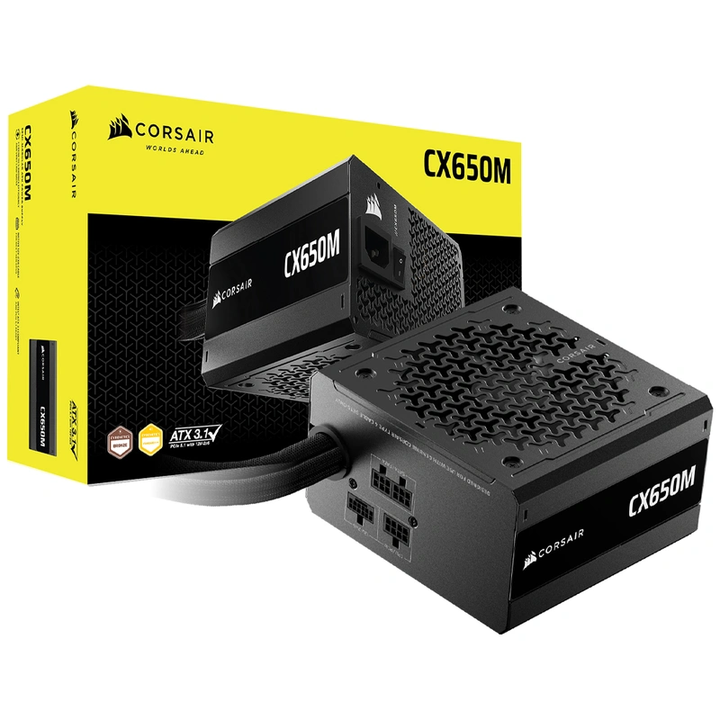 Fonte Corsair CX650M 650W ATX Semi Modular Cybenetics Bronze CP-9020310-BR