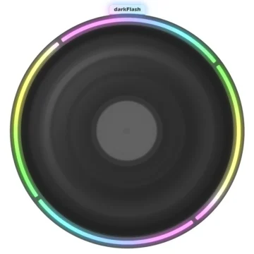 Cooler para Processador darkFlash Darkvoid TOP FLOW 125MM RGB Preto