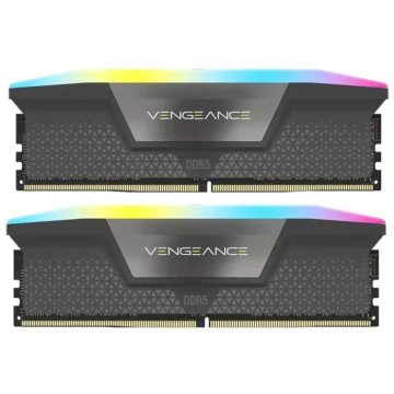 Memória RAM Corsair Vengeance RGB DDR5 64GB (2x32GB) 5200MHz - Preto (CMH64GX5M2B5200Z40K)