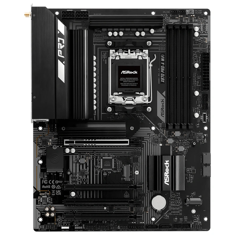 Placa Mãe ASRock X870 Pro-A Wi-Fi Socket AM5 DDR5 AMD X870 ATX - Imagem 3