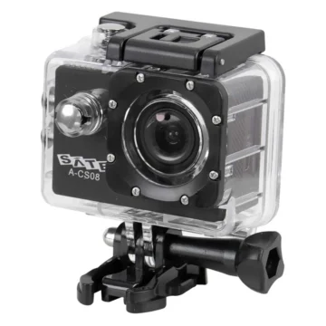 Câmera de Ação Satellite Sports A-CS08 FHD 1080p - Preto Enduro battery de 900 mAh