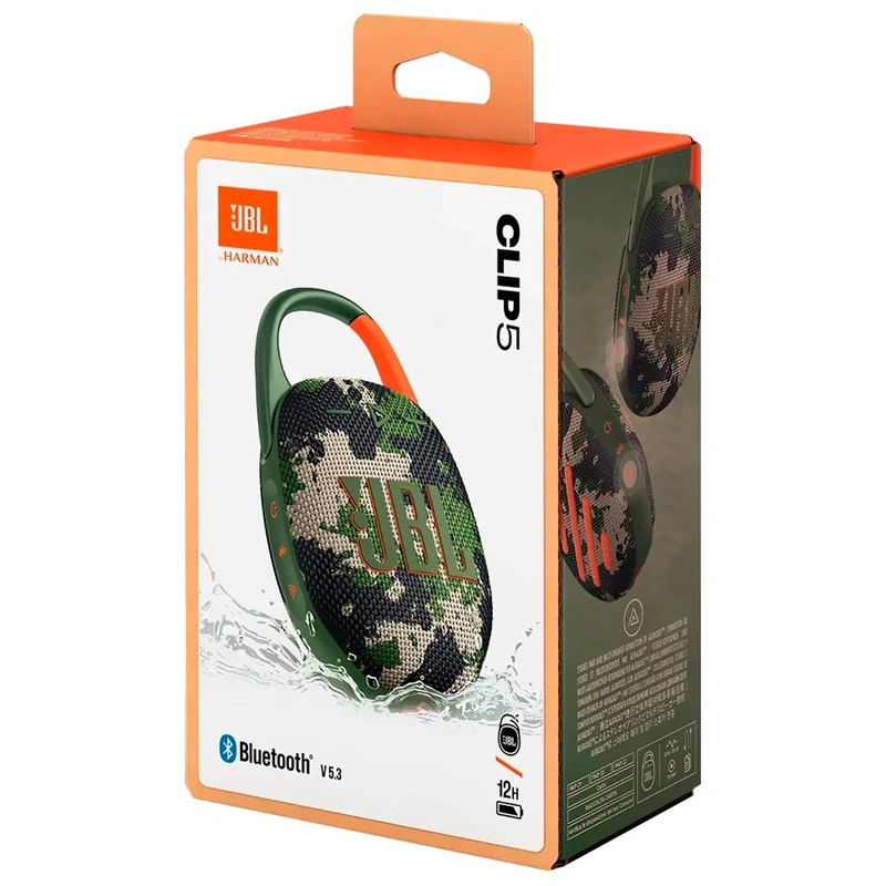 Caixa de Som JBL Clip 5 Bluetooth - Camuflado Squad 7w IP67 - Imagem 3