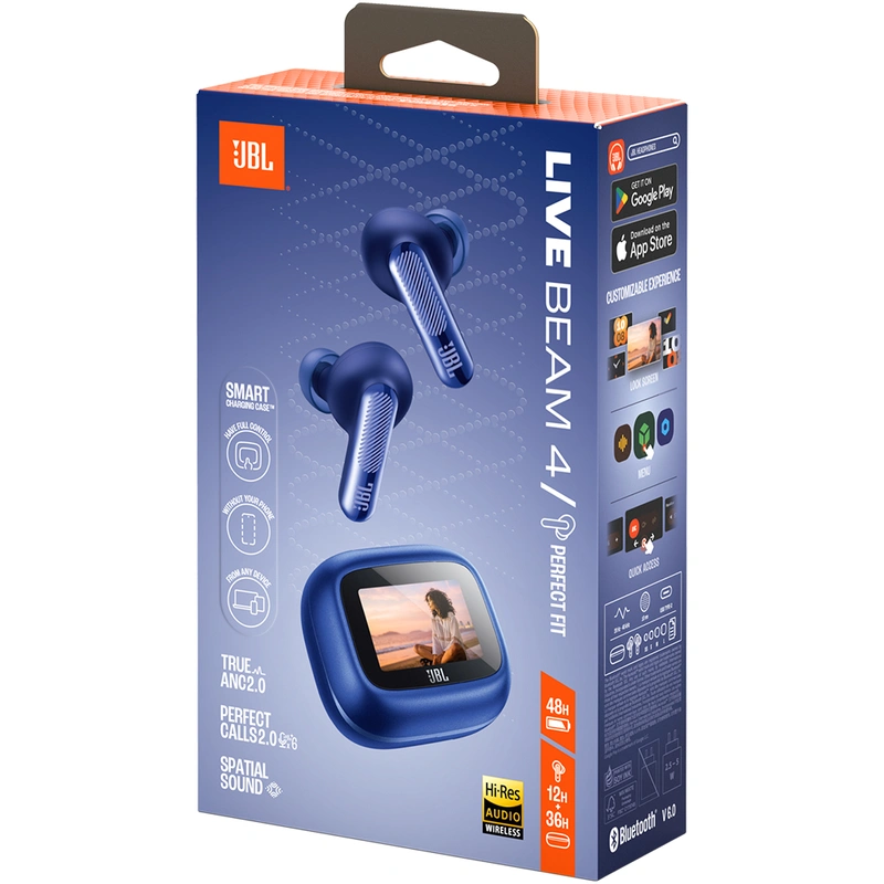 Fone de Ouvido JBL Live Beam 4 Perfect Fit TWS Bluetooth - Azul JBLLIVEBEAM4BLUAM - Imagem 4