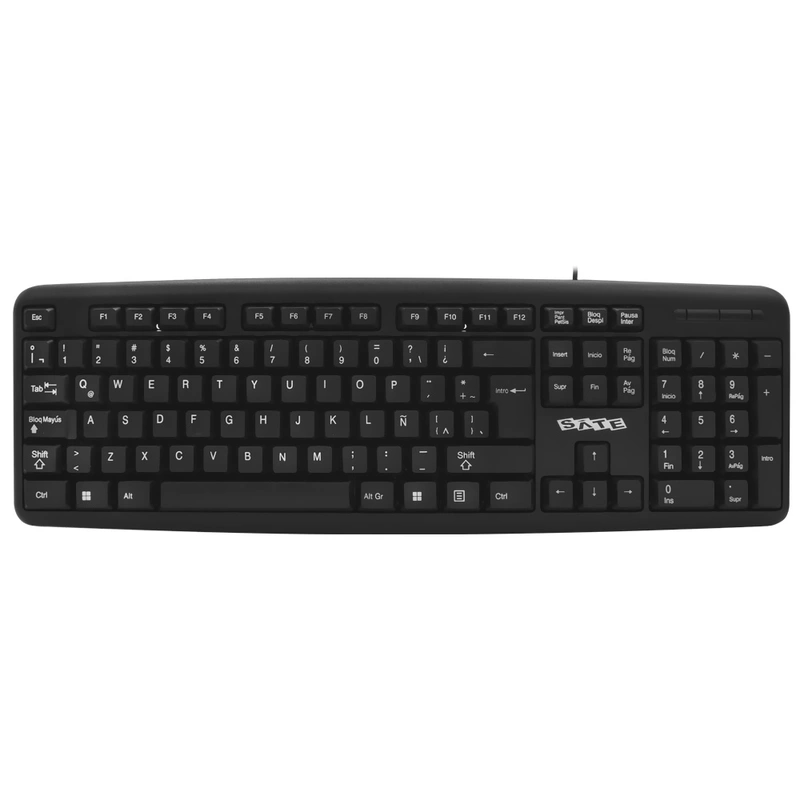 Teclado Satellite AK-952 USB Espanhol - Preto Com fio