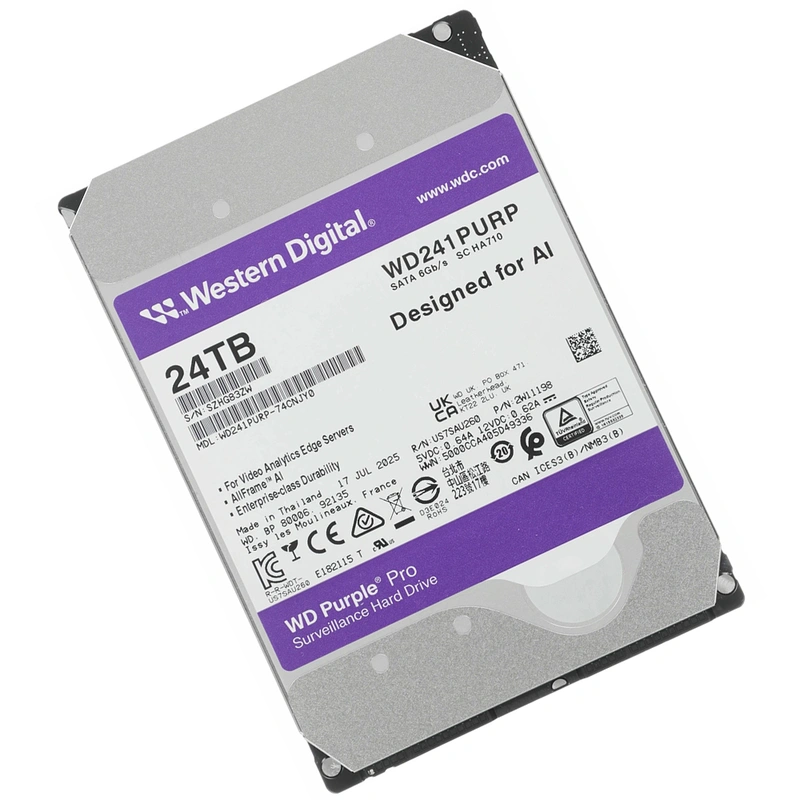 HD Western Digital 24TB WD Purple Pro AI 3.5 SATA WD241PURP - Imagem 2
