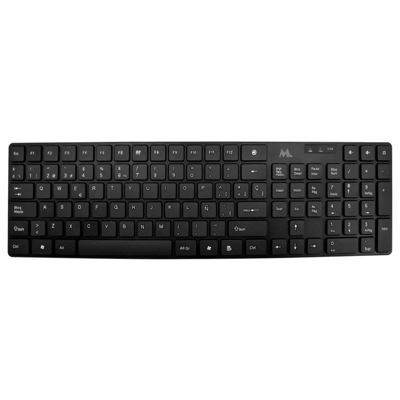 Teclado + Mouse Mtek KM5197B Wireless Espanhol - Preto Nano receptor USB - Imagem 2