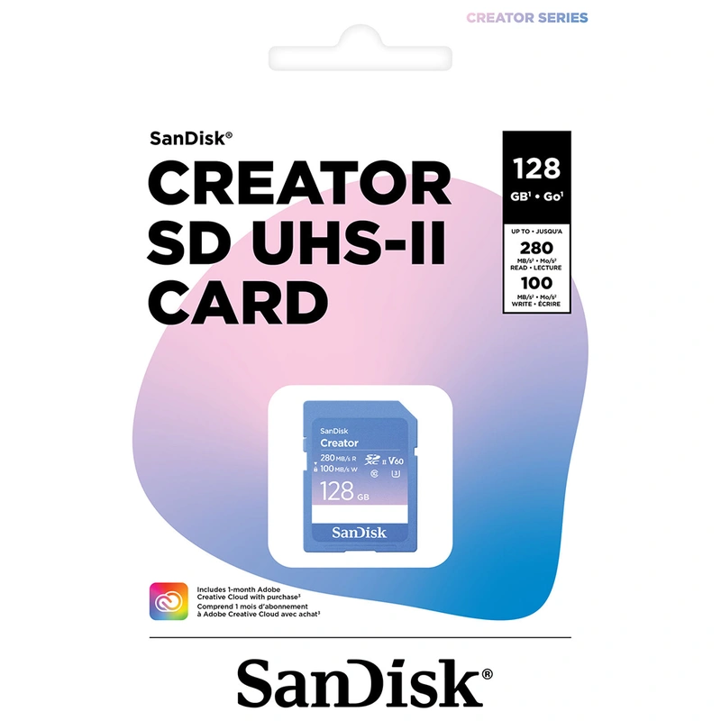 Cartão de Memória SD SanDisk Creator V60 U3 6K UHD 128GB - SDSDXEP-128G-GNCIS - Imagem 3