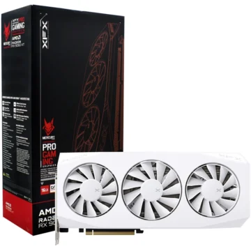 Placa Vídeo XFX Mercury OC Gaming White Edition 16GB Radeon RX9060 XT GDDR6 RX-96TMERCW9