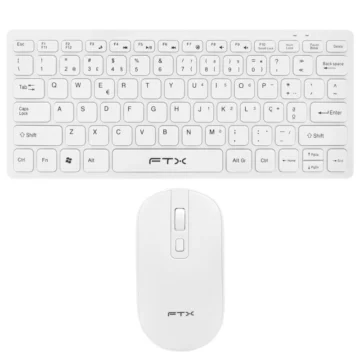 Teclado + Mouse FTX GK03 Wireless Português - Branco