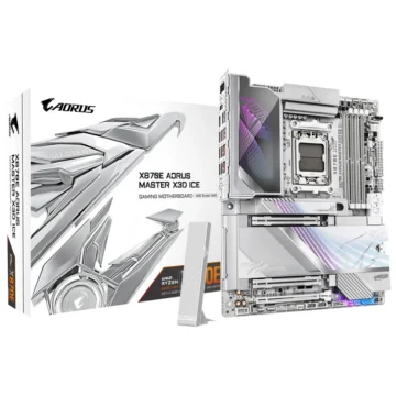 Placa Mãe Gigabyte X870E AORUS Master X3D ICE Socket AM5 DDR5 AMD X870E