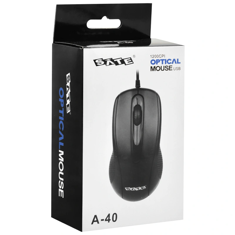 Mouse Satellite A40 USB - Preto Com fio - Imagem 3