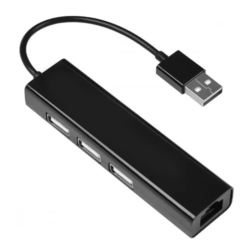 Hub USB 2.0 Satellite A-HUB40 3 Portas USB 2.0 RJ-45 - Preto - Imagem 2