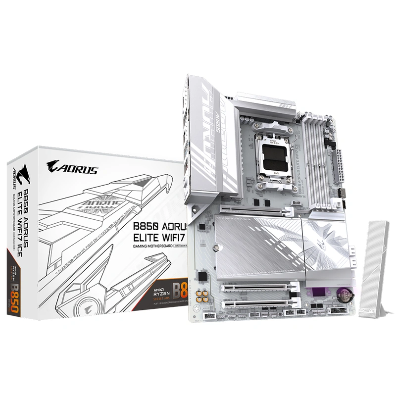 Placa Mãe Gigabyte B850 AORUS Elite Wi-Fi 7 Ice Socket AM5 DDR5 AMD B850
