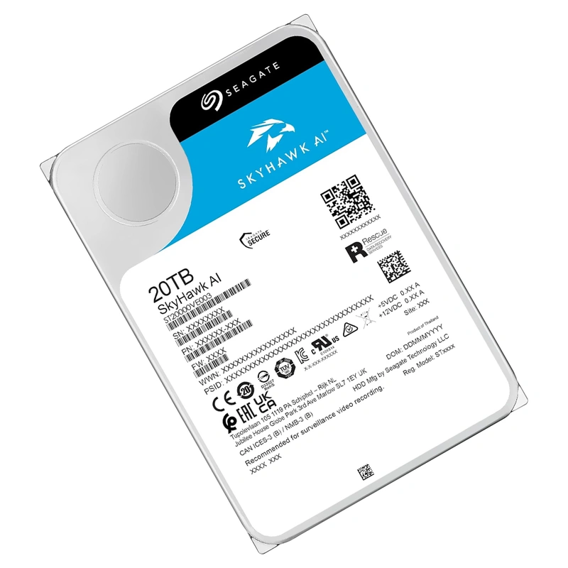 HD Seagate 20TB SkyHawk AI Surveillance 3.5 SATA 6Gb/s ST20000VE003 - Imagem 2