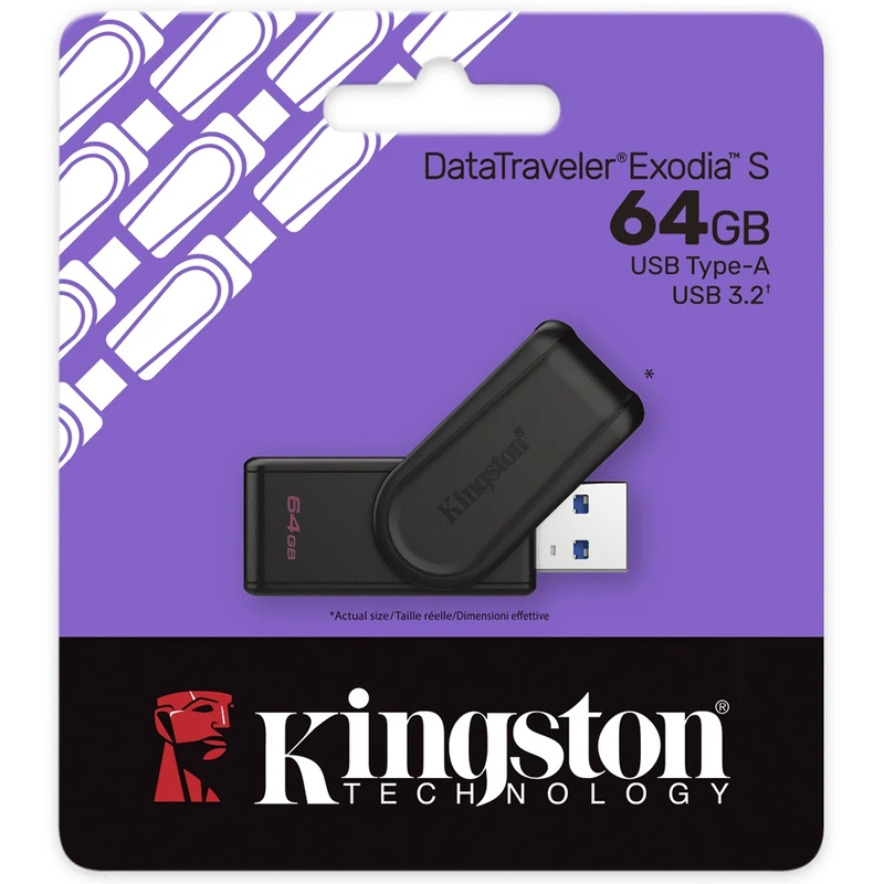 Pendrive Kingston Exodia S 64GB USB 3.2 - Preto (DTXS64GB) - Imagem 3