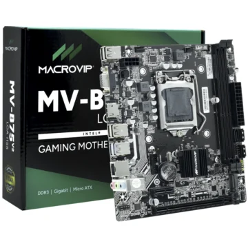 Placa Mãe Macrovip MV-B75V2 Socket LGA 1155 VGA DDR3 Intel B75 Micro ATX