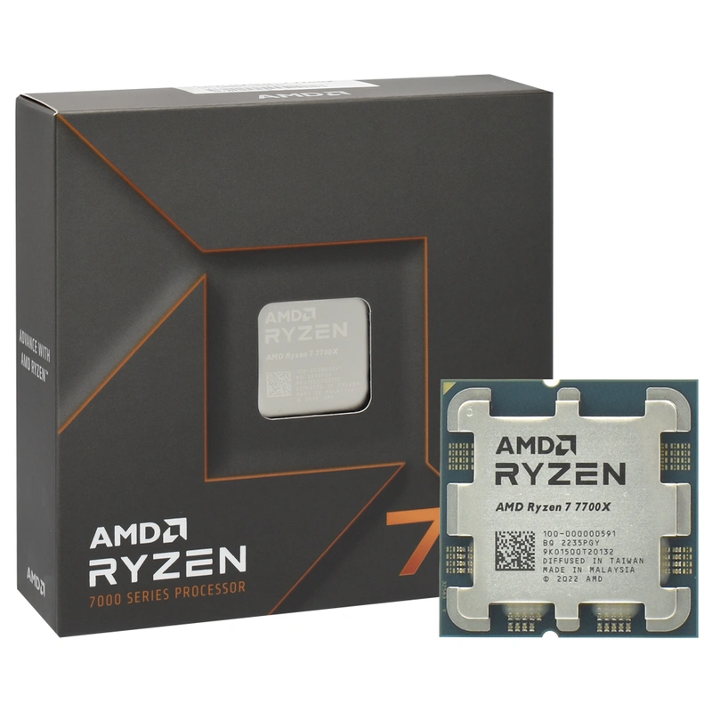 Processador AMD Ryzen 7 7700X Socket AM5 4.5GHz 40MB Até 5.4GHz 8 núcleos