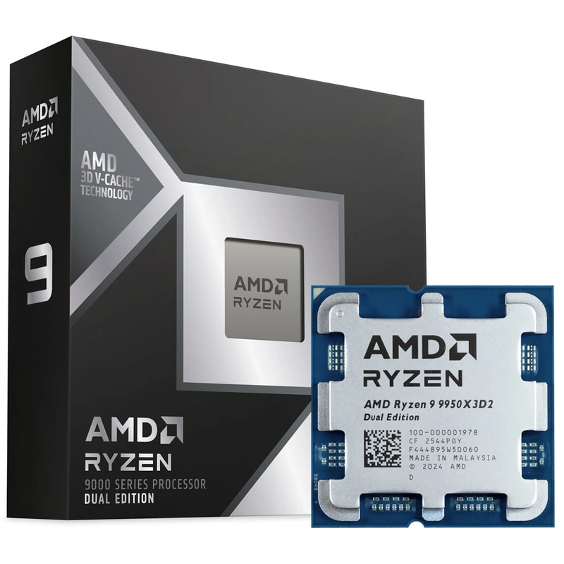 Processador AMD Ryzen 9 9950X3D2 Socket AM5 4.3GHz 208MB Ryzen 9 9950X3D2 Dual Edition