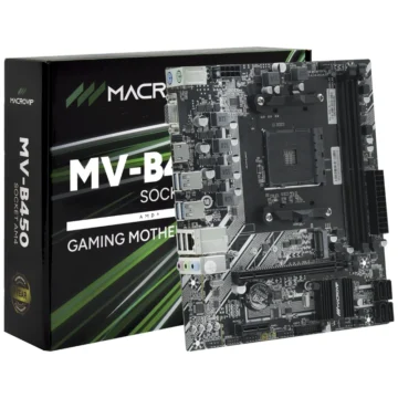 Placa Mãe Macrovip MV-B450 Socket AM4 VGA DDR4 AMD B450 Micro ATX