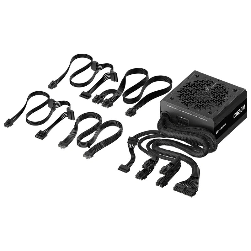 Fonte Corsair CX650M 650W ATX Semi Modular Cybenetics Bronze CP-9020310-BR - Imagem 2