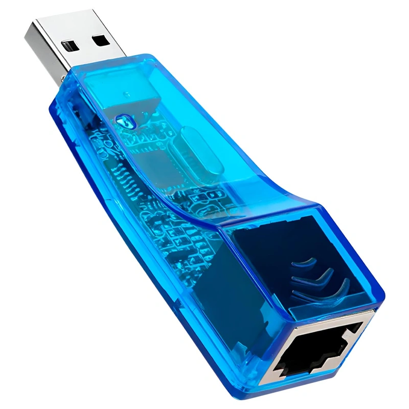 Cabo Adaptador USB 2.0 Macho RJ45 10100Mbps Fêmea - Azul Adaptador USB para RJ-45 - Imagem 2