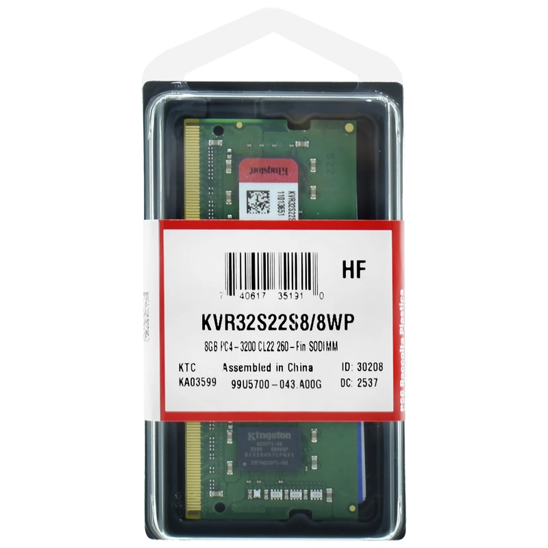 Memória RAM para Notebook Kingston DDR4 8GB 3200MHz - KVR32S22S88WP SODIMM - Imagem 4