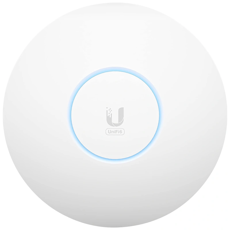 Ponto de Acesso Ubnt U6-Pro AP Dual Band Wi-Fi 6 1PoE 2.4GHz 5GHz 1WAN 5300Mbps - Branco