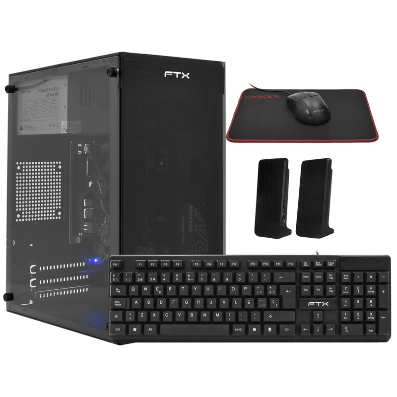 PC Montado Intel Core i3 2130 de 3.4GHz 8GB de RAM 240GB SSD + Kit Gamer - Preto