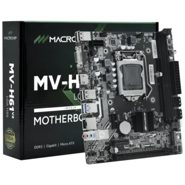 Placa Mãe Macrovip MV-H61V2 Socket LGA 1155 VGA DDR3 Intel H61 Micro ATX