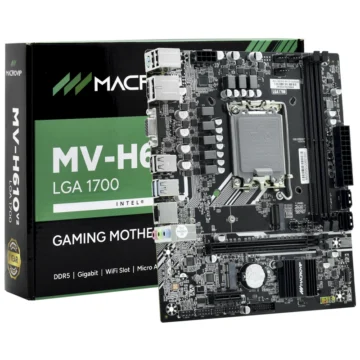 Placa Mãe Macrovip MV-H610V2 Socket LGA 1700 VGA DDR5 Intel H610 Micro ATX