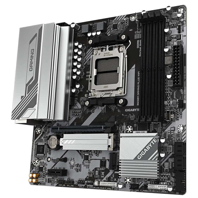 Placa Mãe Gigabyte B650M Gaming Plus Wi-Fi Socket AM5 DDR5 AMD B650 Micro ATX - Imagem 3