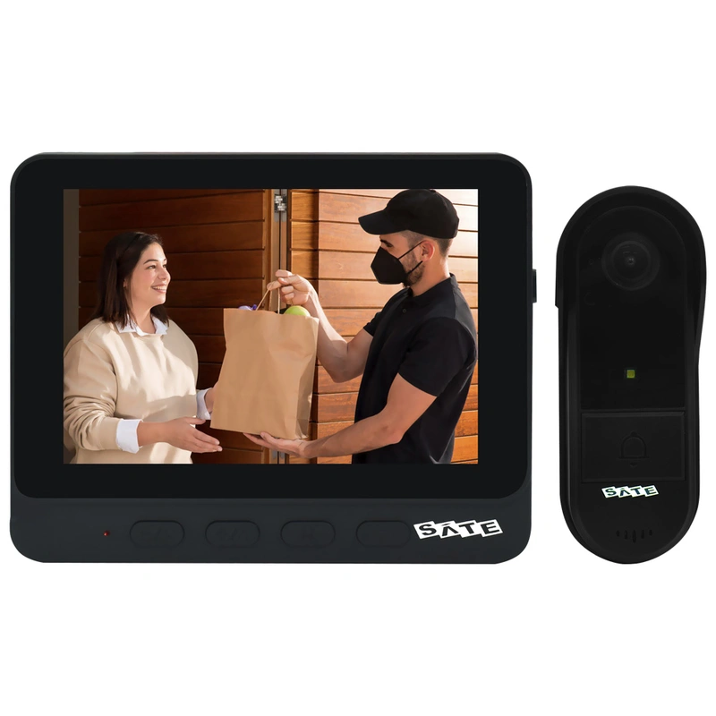 Vídeo Porteiro Satellite A-DB24 Smart Home Tela 4.3 Smart Home A-DB24 Preto